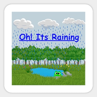 Oh! Its Raining Sticker